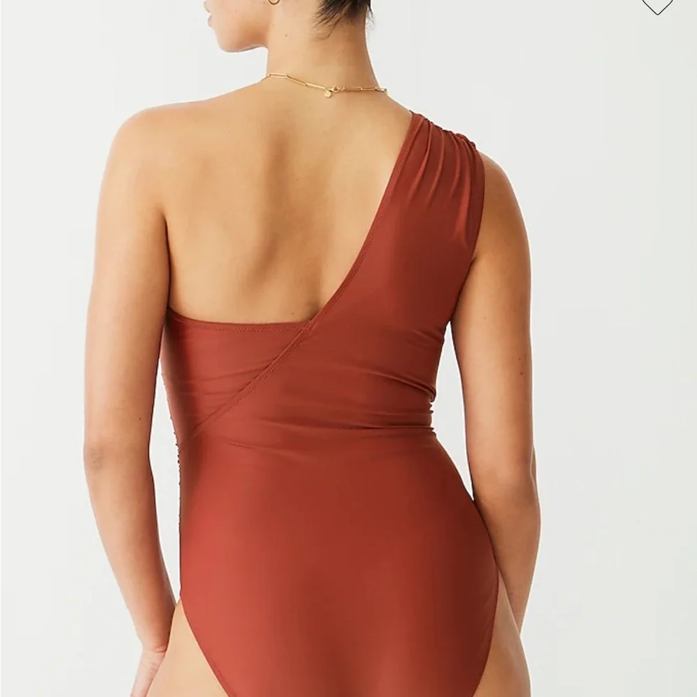 J. Crew Ruched One-Shoulder One-Piece - Picture 2 of 8